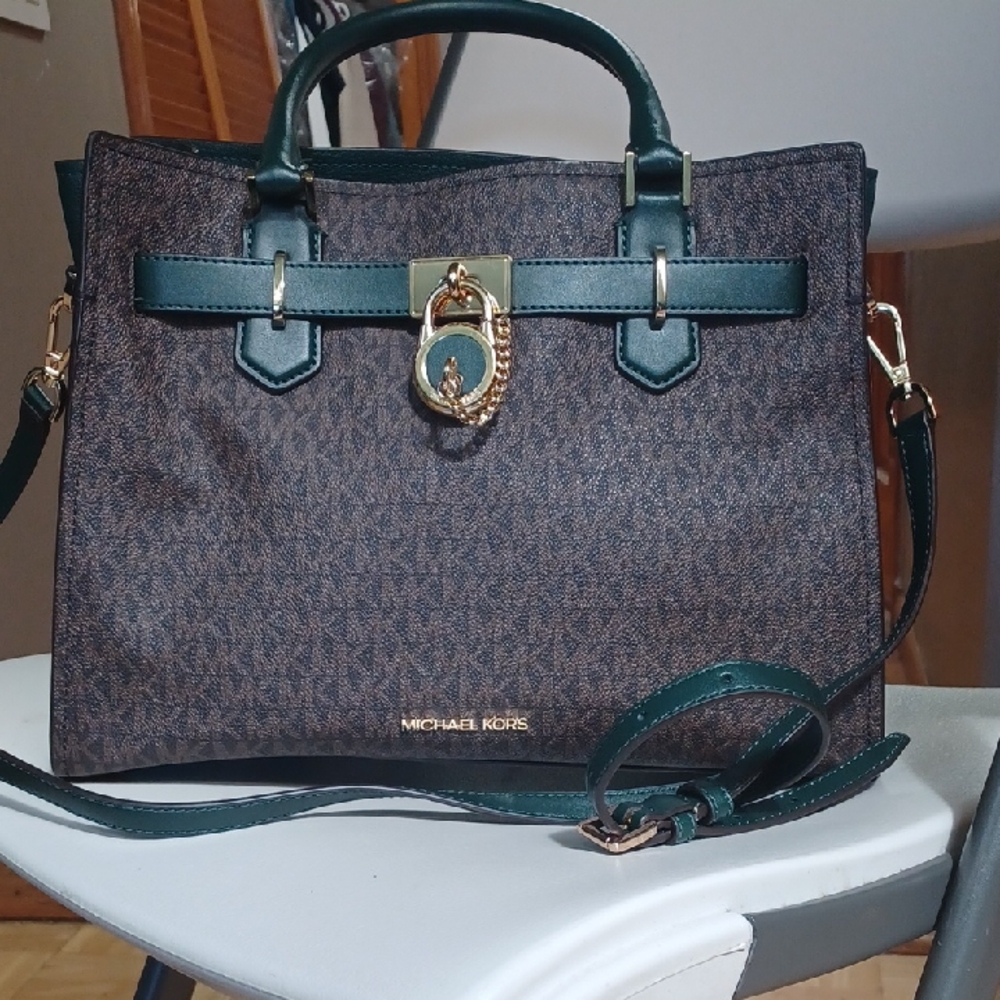 Michael Kors Brown and Green Women's Bag